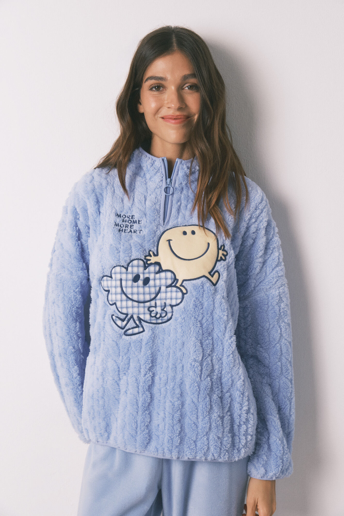 Women'secret Pijama largo polar SmileyWorld&reg; cuello alto