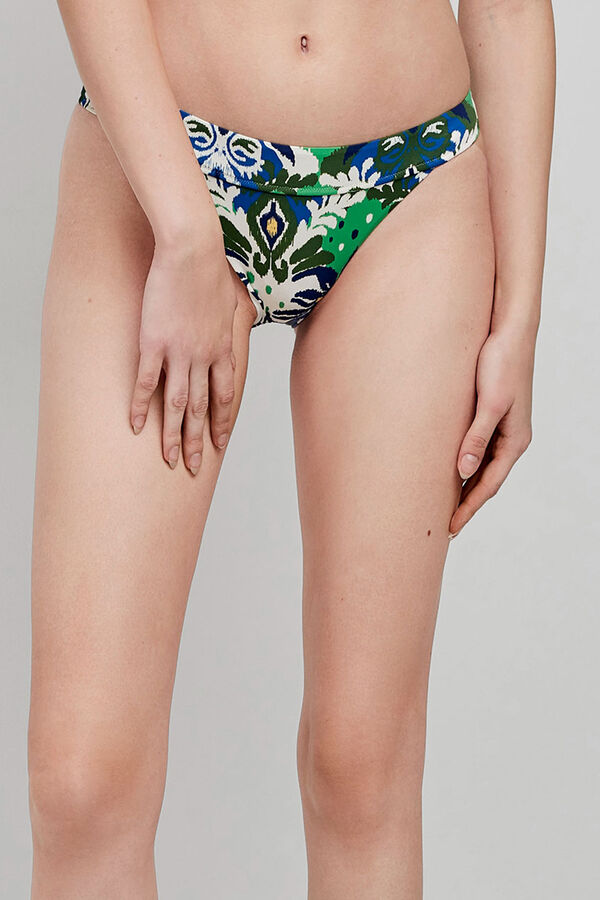 Gisela Cueca de biquíni com estampado tribal estampado