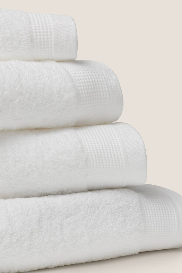 Textura Toalha duche friso algodão egípcio 70 x 140 cm. branco
