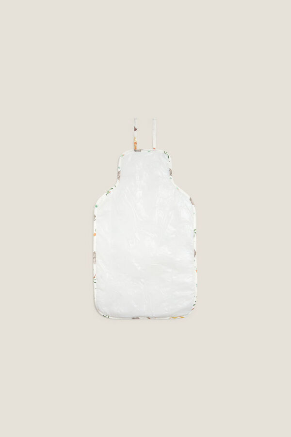 Textura Trocador de algodão selva branco