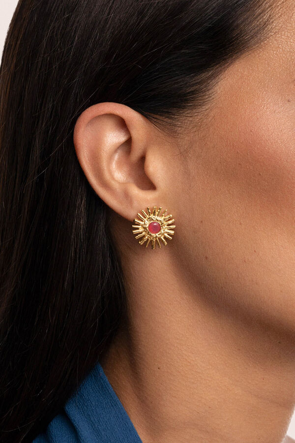Singularu Sunday Gold Plated Earrings printed