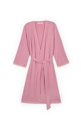 Women'secret Robe midi com cinto rosa rosa