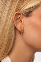 Singularu Gold Plated Steel Swirl Earrings printed