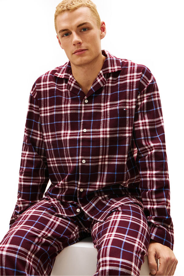 Tommy Hilfiger Pijama de flanela xadrez estampado