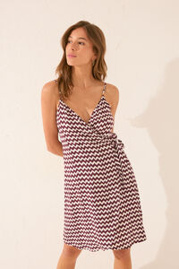 Women'secret Vestido midi com estampado ziguezague e alças