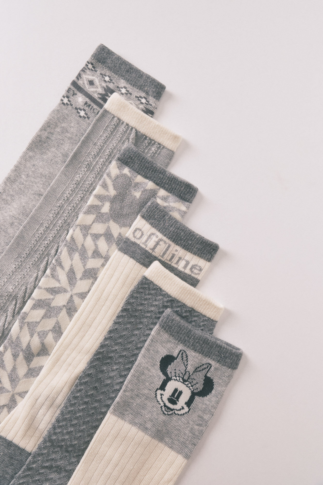 Women'secret Pack 6 calcetines largos algod&oacute;n Minnie y Mickey  