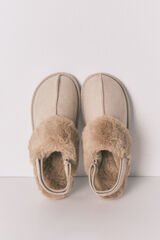 Women'secret Chinelos de quarto de pele  camel