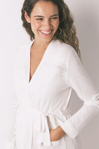Women'secret Vestido robe de maternity em algodão branco