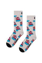 Happy Socks Meia de Porco Ruim  cinzento