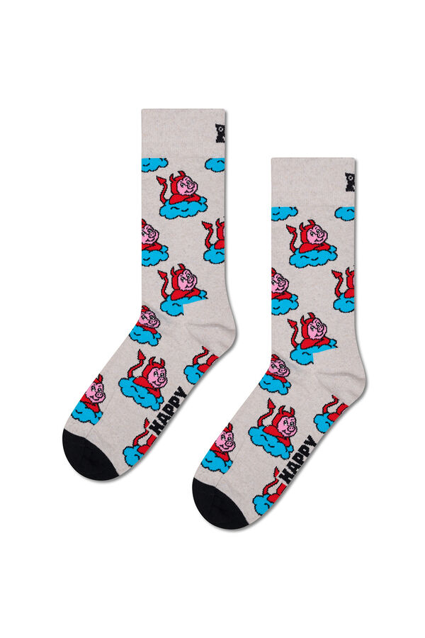 Happy Socks Meia de Porco Ruim  cinzento