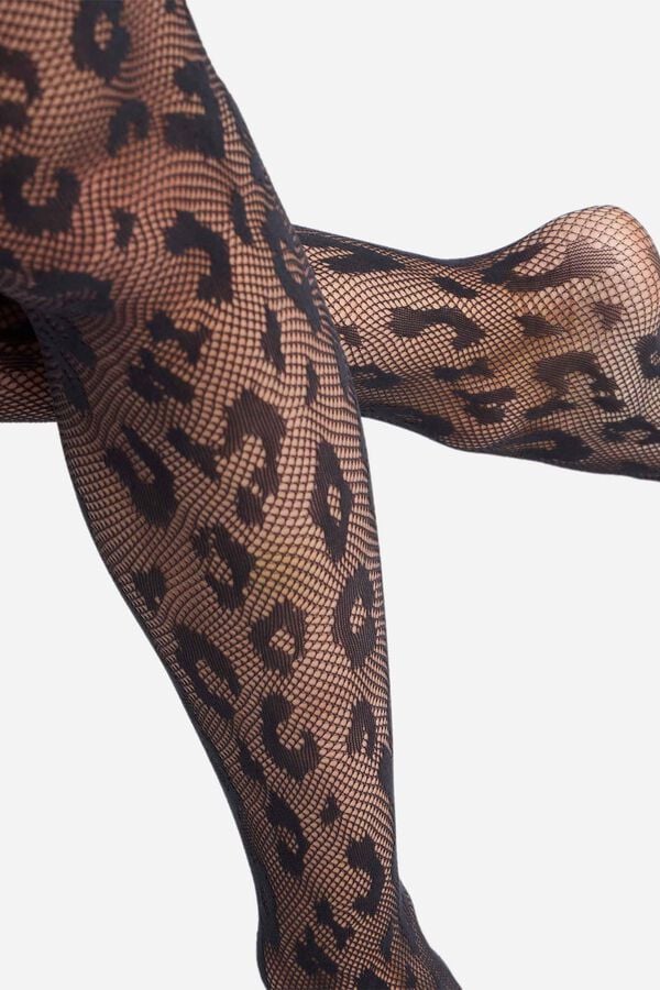 DIM Meia Fantasia DIM Style Le Leo Resille preto