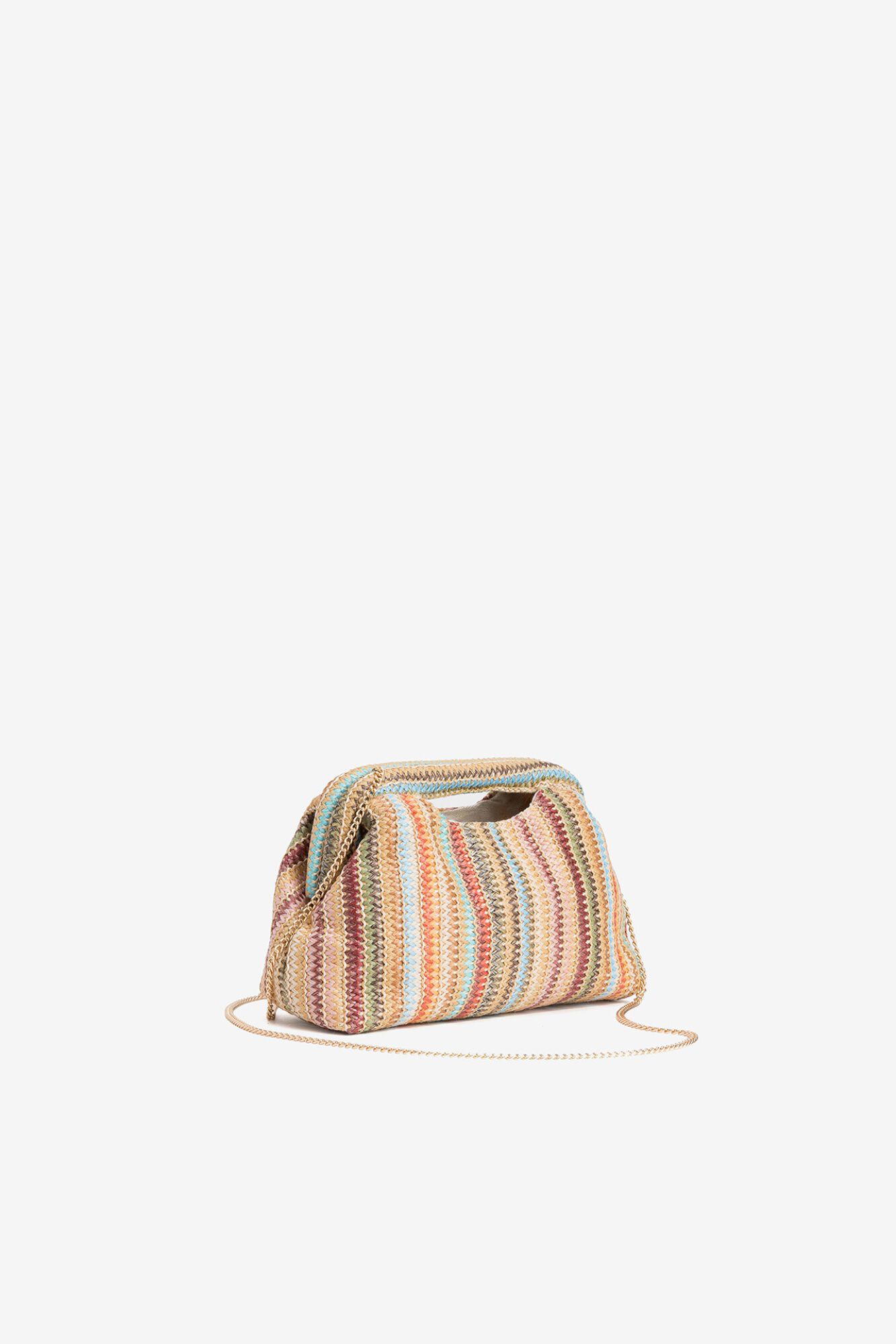 Vilanova Mala clutch com efeito palha &agrave;s riscas