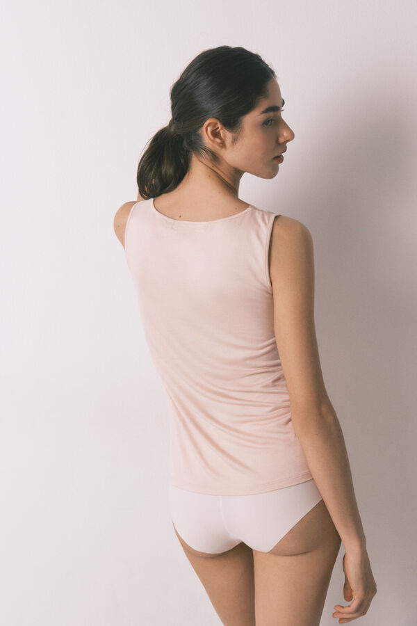 Women'secret T-shirt extrassuave em malha rosa rosa