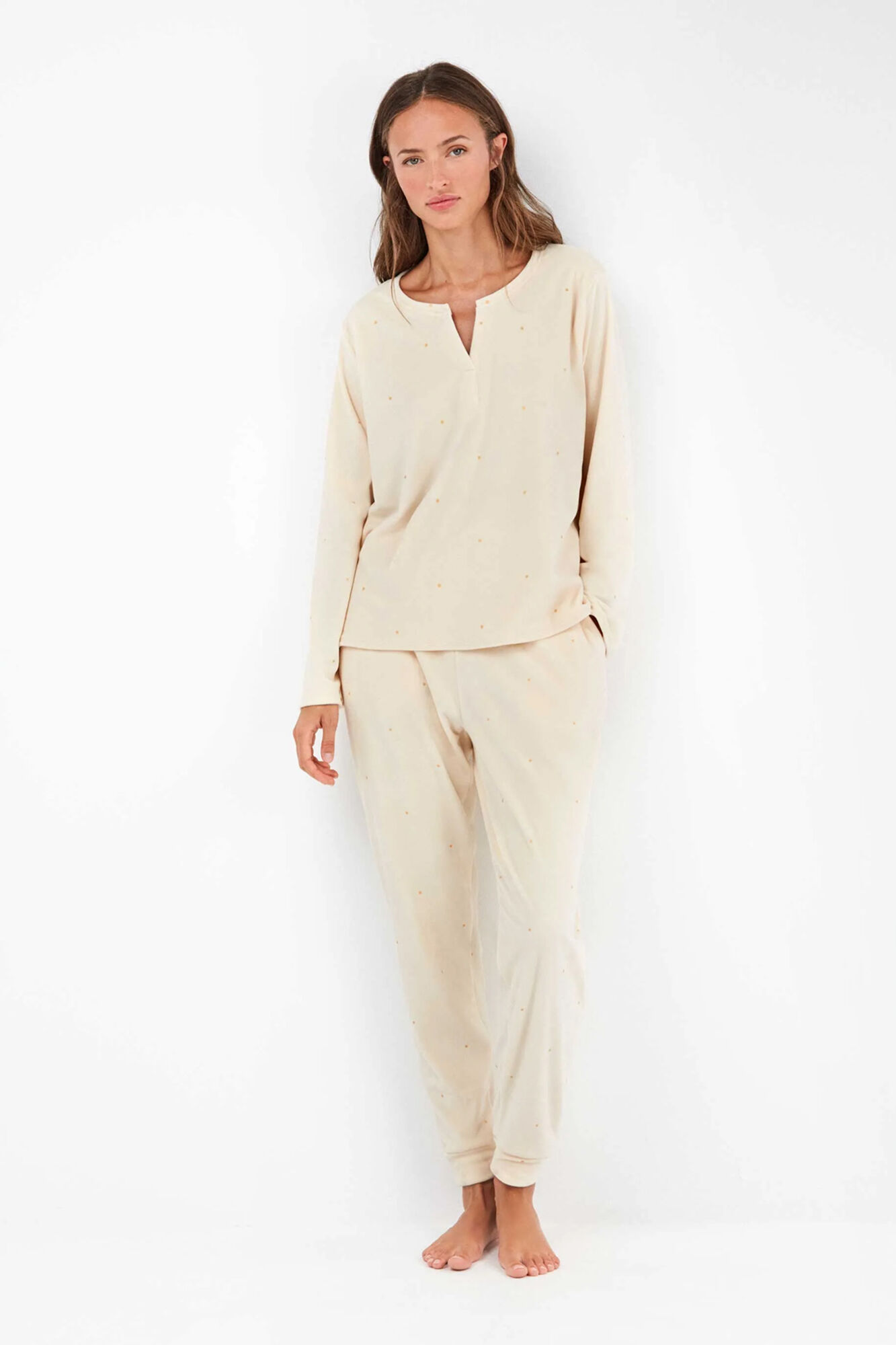 Gisela Conjunto de pijama de polar el&aacute;stica