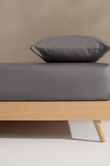 Textura Capa de baixo algod&atilde;o org&acirc;nico. Cama 80-90 cm. cinzento
