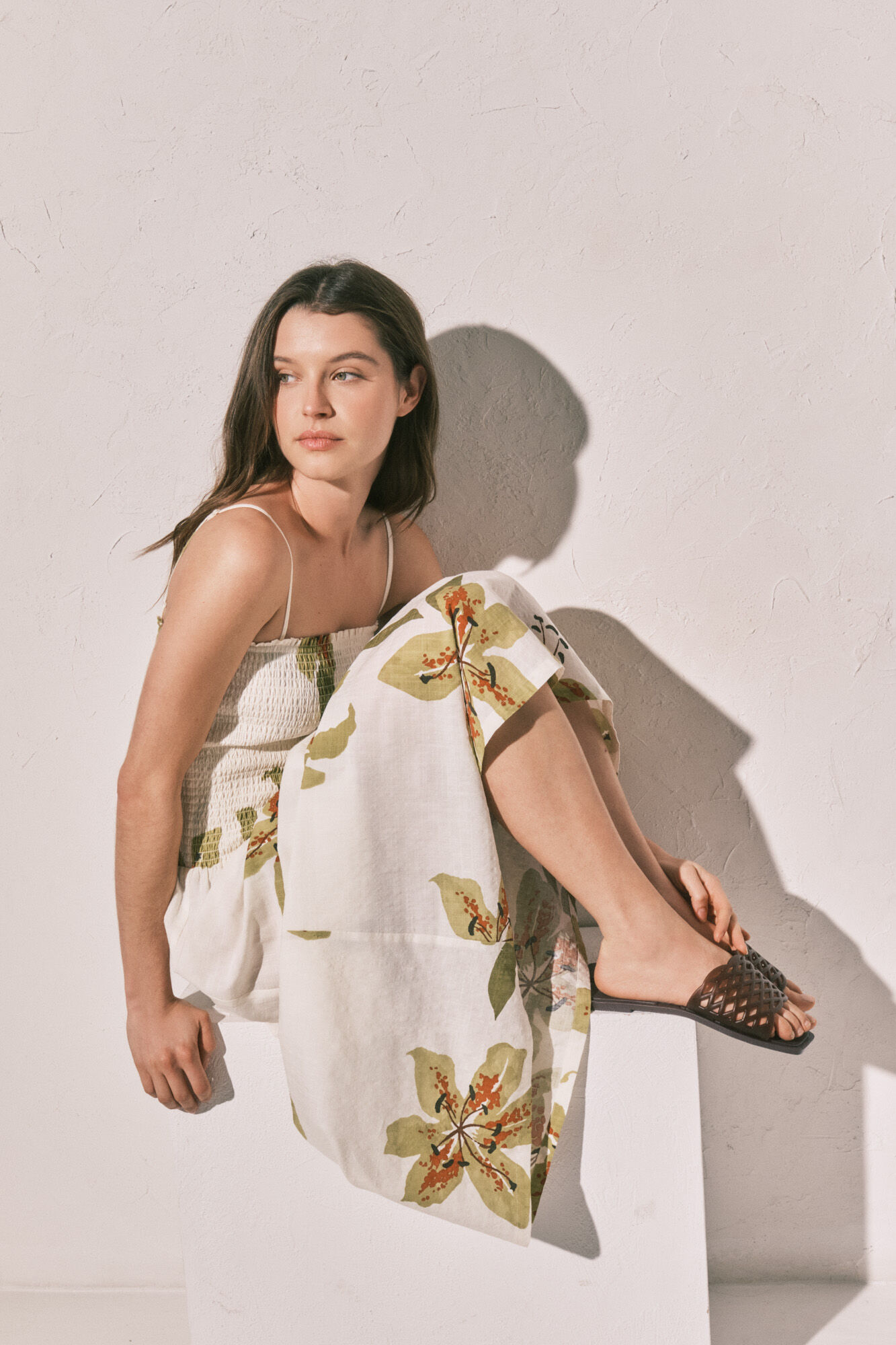 Women'secret Vestido largo tirantes escote fruncido