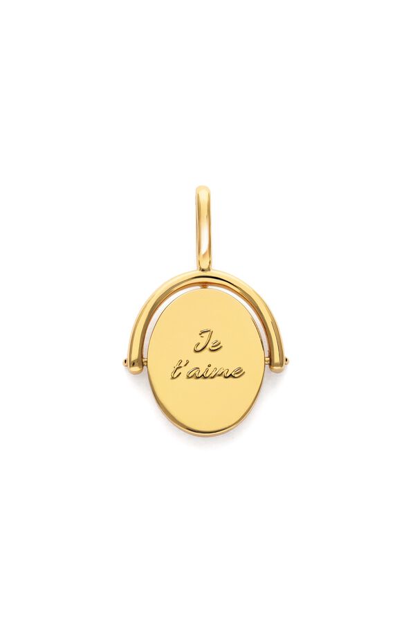 Singularu Charm Mon Amour Banho Ouro estampado