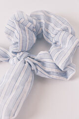 Women'secret Scrunchie de riscas com la&ccedil;ada azul estampado