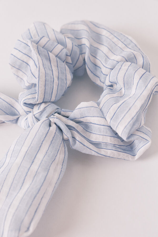 Women'secret Scrunchie de riscas com la&ccedil;ada azul estampado