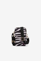 Vilanova Mala para celular em nylon estampado cinzento