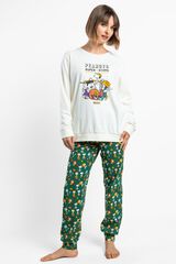 Admas Pijama comprido Peanuts bege