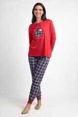 Admas Pijama Feminino Snow B vermelho