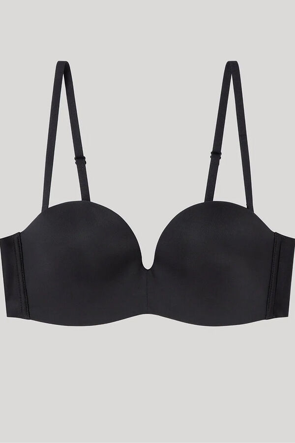 Gisela Removable extreme neckline bra black