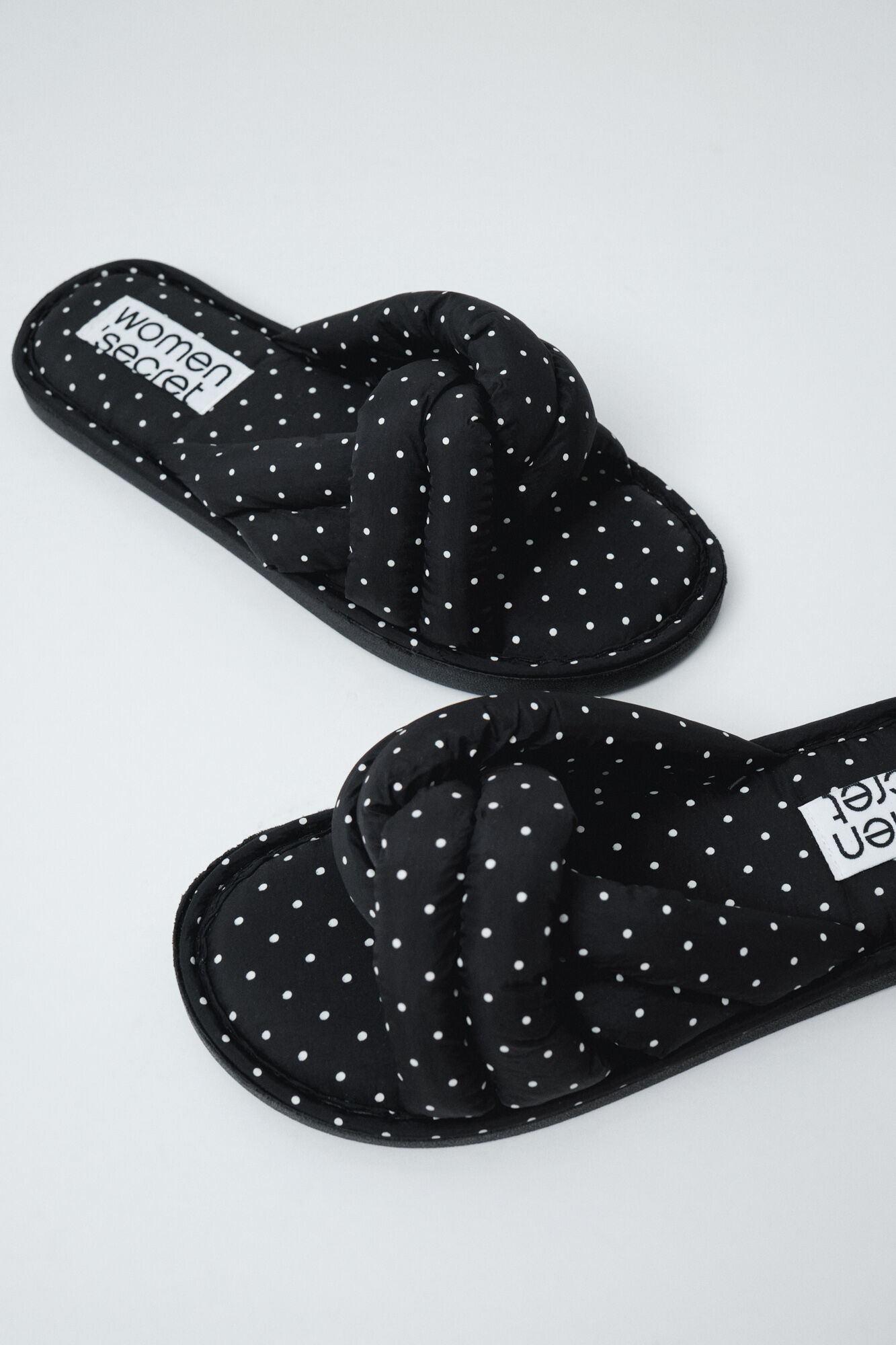 Women'secret Chinelos de quarto com la&ccedil;o de bolinhas