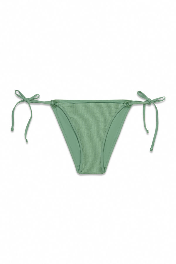 Women'secret Cuecas de biqu&iacute;ni brasileiras com textura crinkle verde verde