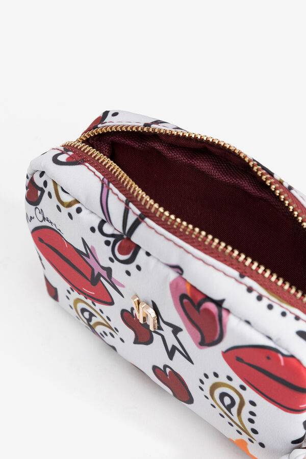 Vilanova Mala acolchoada estampada vermelho