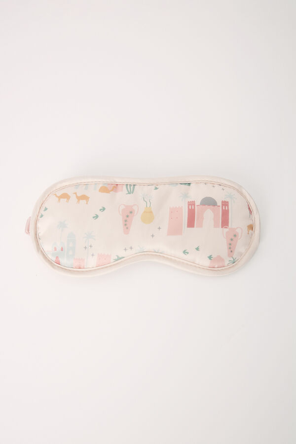 Womensecret Ivory satin sleep mask beige