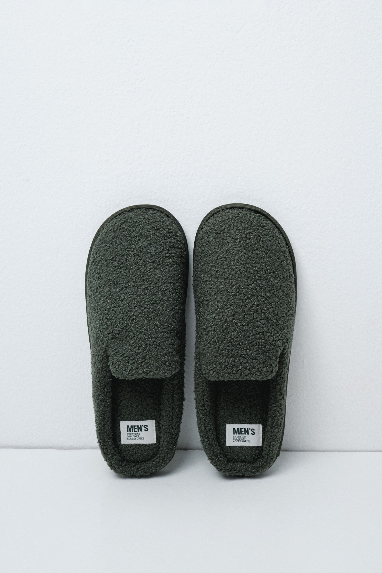 Women'secret Chinelos de quarto borrego verde