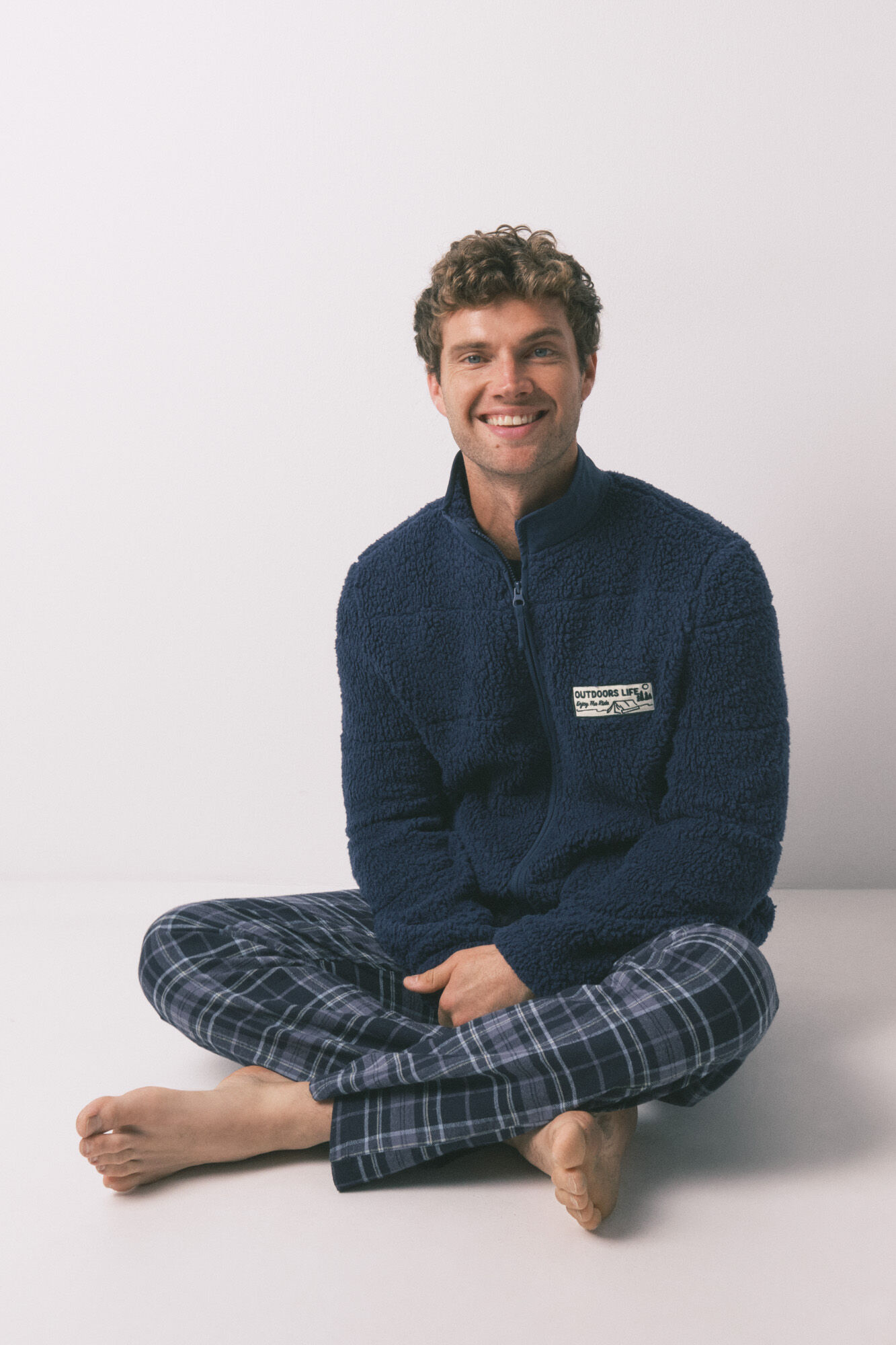 Women'secret Bata media borreguito azul