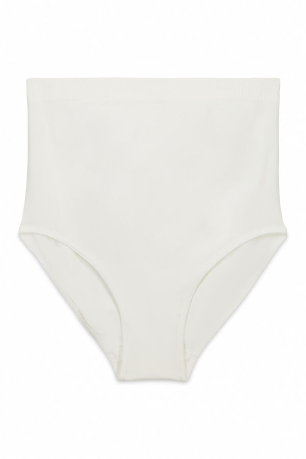 Women'secret Cuecas de cintura alta maternity branco bege