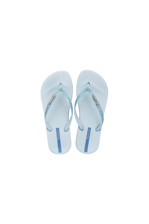 Ipanema Chinelo de tiras com brilho azul