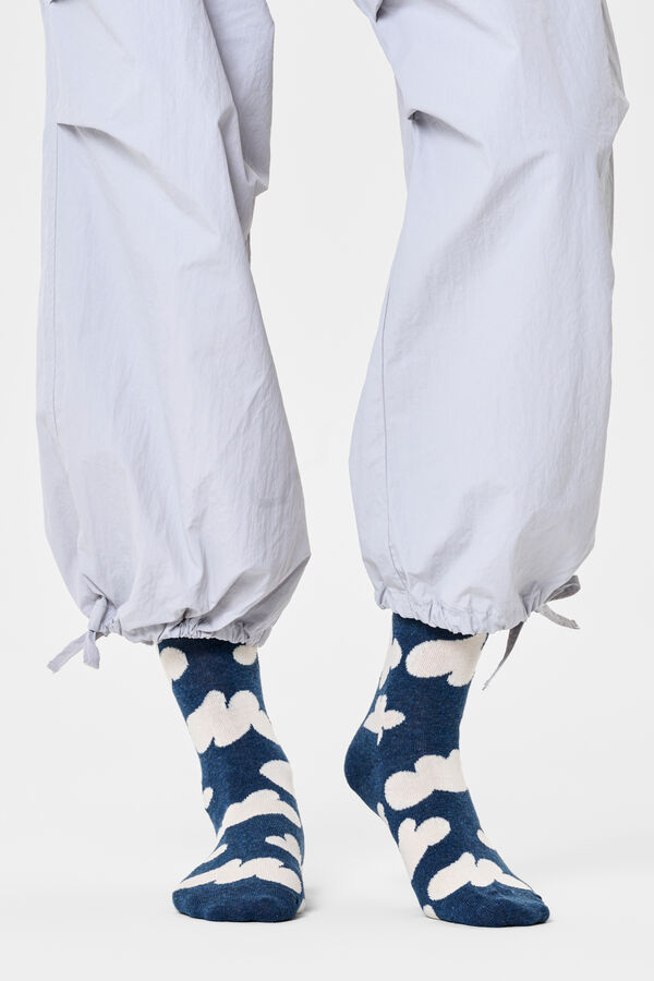 Happy Socks Meias unissex nubladas azul