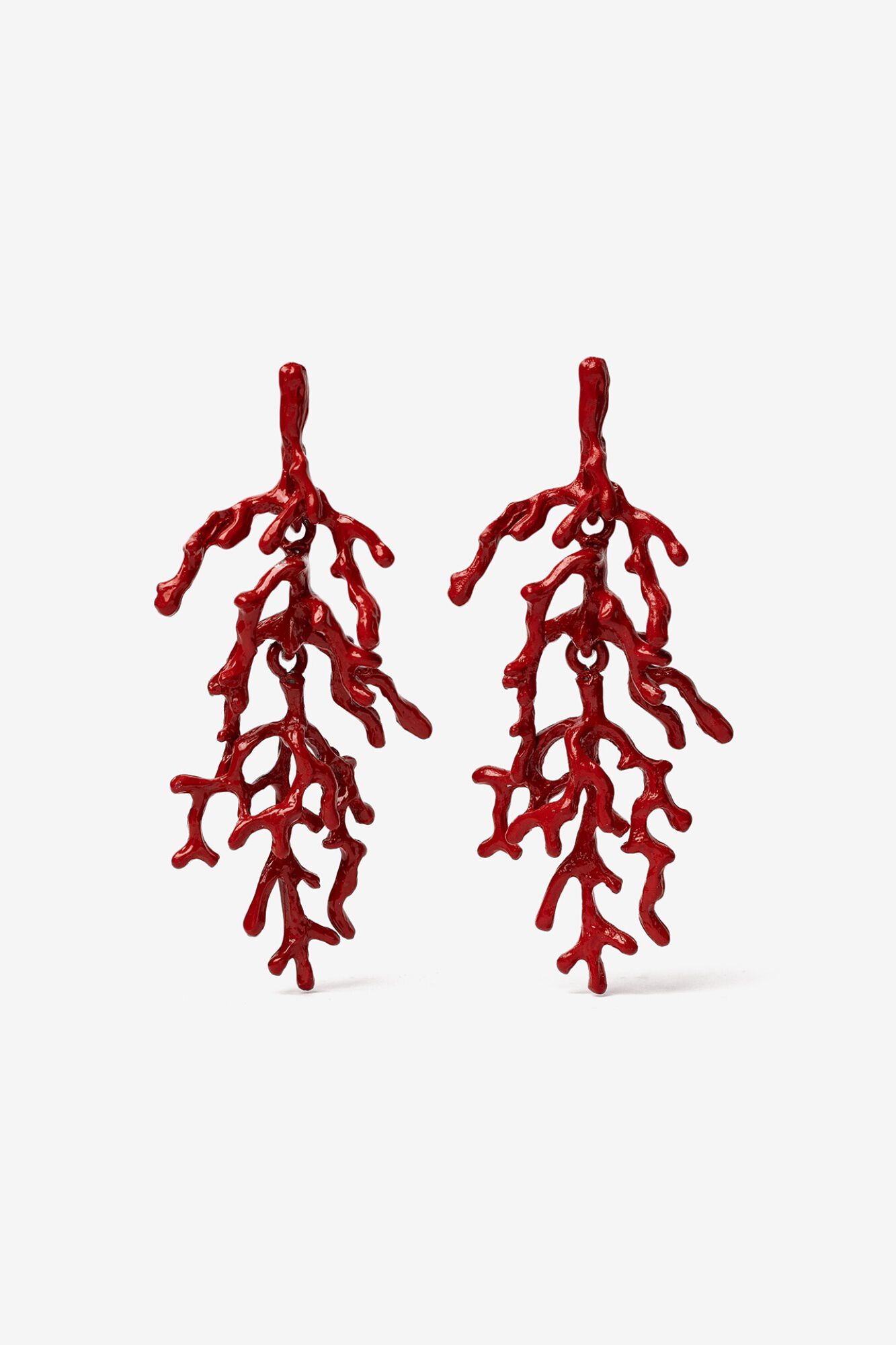 Vilanova Pendientes de coral met&aacute;lico