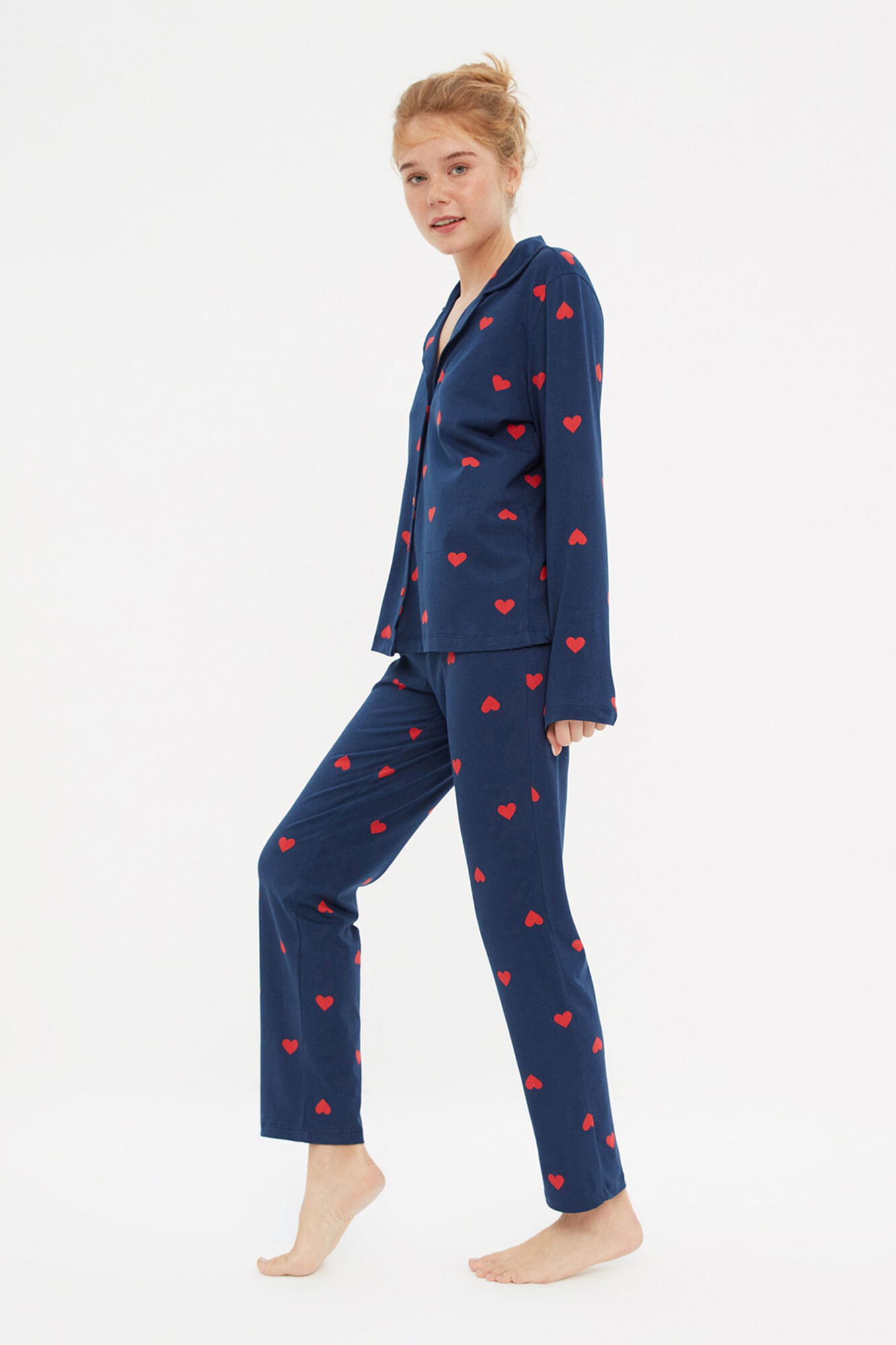 Trendyol Pijama com estampado de cora&ccedil;&otilde;es