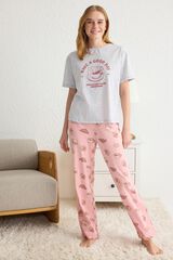 Trendyol Conjunto de pijama de malha cinzento