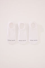 Women'secret Pack 3 calcetines invisibles algod&oacute;n blancos blanco