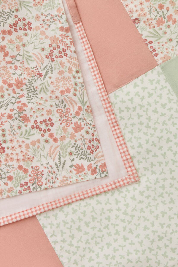 Textura Capa nórdica algodão patchwork rosa
