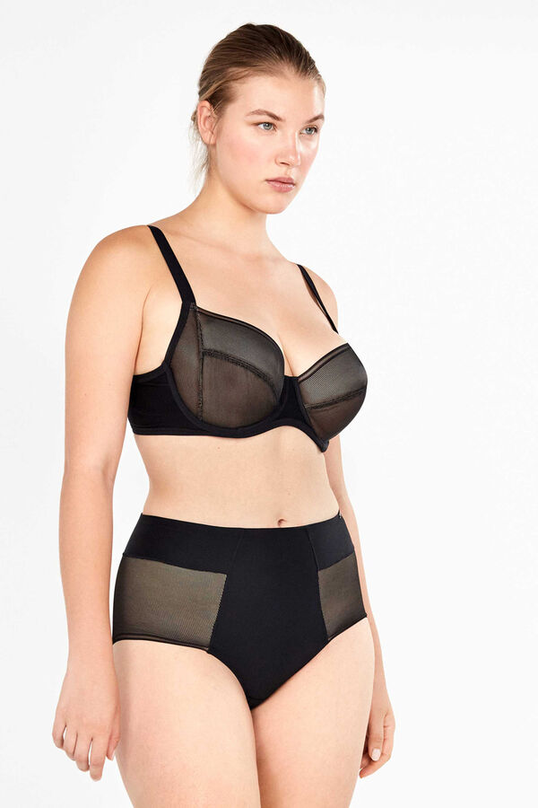 Gisela High-waisted invisible lace panty black