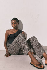 Women'secret Cal&ccedil;as fluidas estampado animal print branco