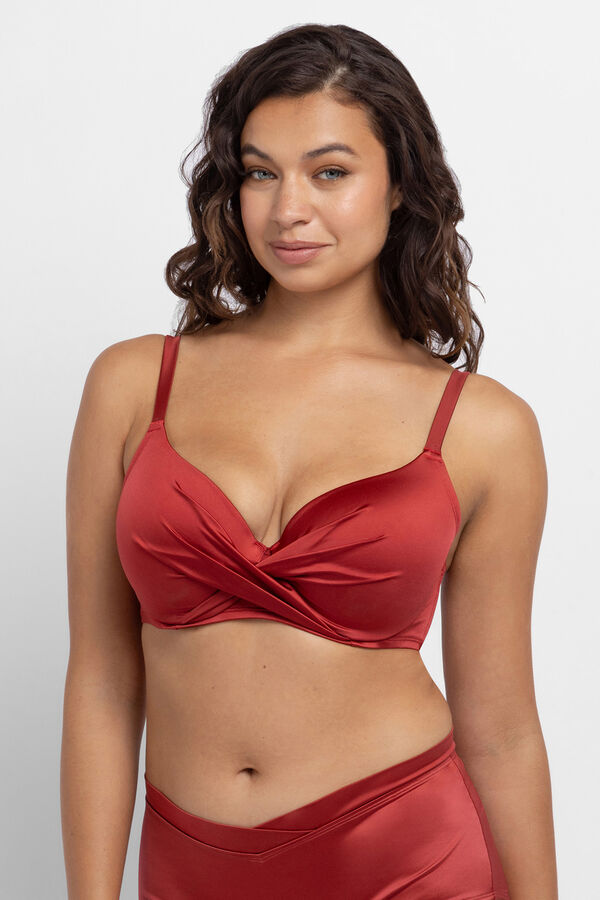Dorina Top bikini relleno ligero Mysterio burdeos