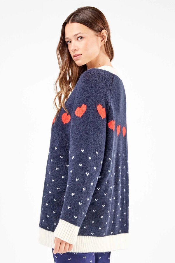 Gisela Cardigan longo de malha branco