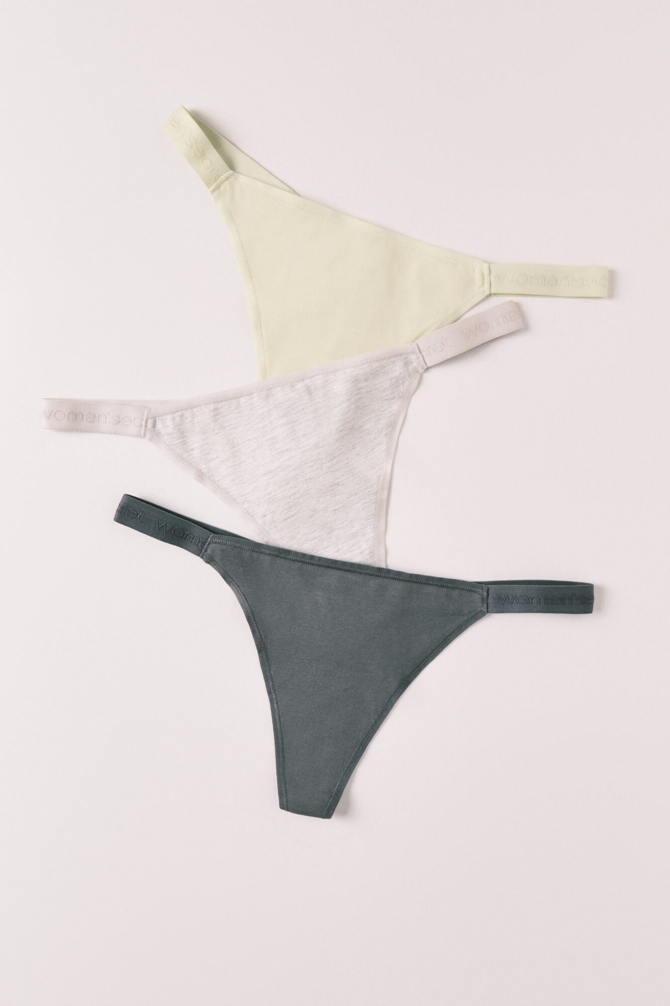 Women'secret Pack 3 tangas tira algod&oacute;n mix logo