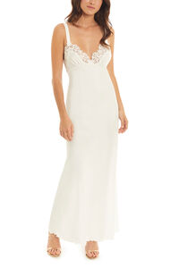 Ivette Bridal Camisa de dormir comprida em crepe serenity