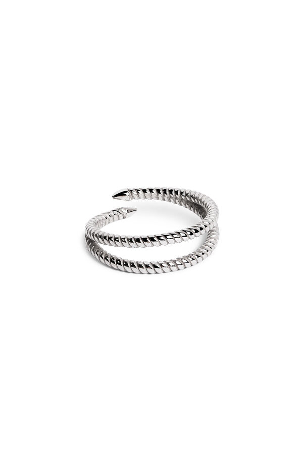 Singularu Silver Double Twist Ring grey