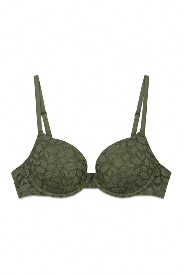 Women'secret Soutien cl&aacute;ssico BEAUTIFUL com enchimento em renda caqui bege