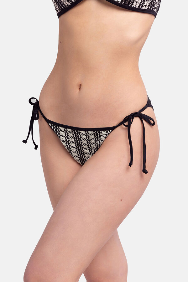 Dorina Cueca de biquíni preta clássica de crochet preto